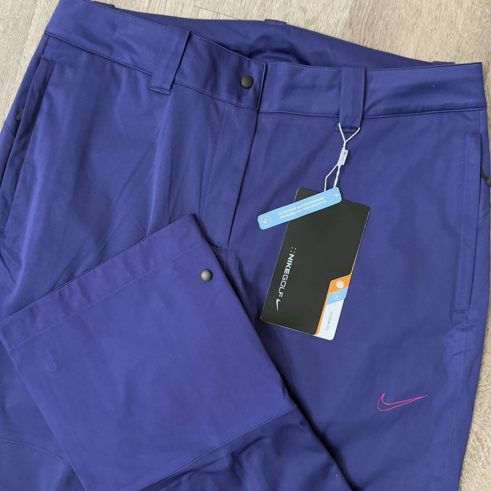 NWT Nike Golf‎ Storm Fit 10 Pants Women's Medium Purple Performance Pockets